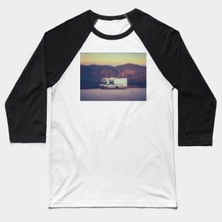 Retro RV Camper In The Desert Baseball T-Shirt